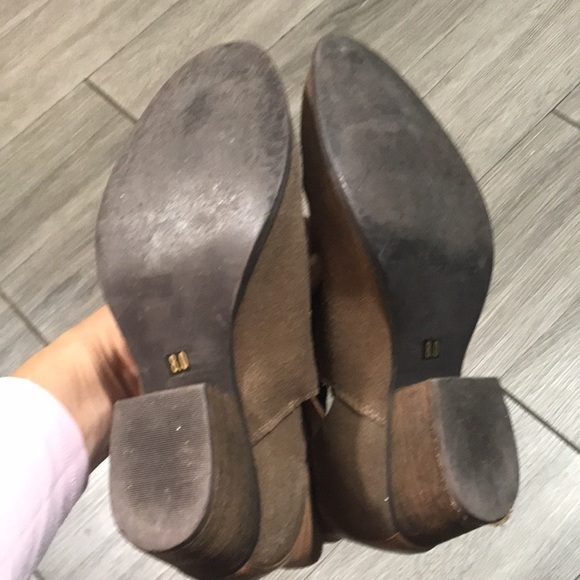 Steve Madden Raskal Western Tan & Brown Leather & Suede Booties size 9.5 - Picture 8 of 9